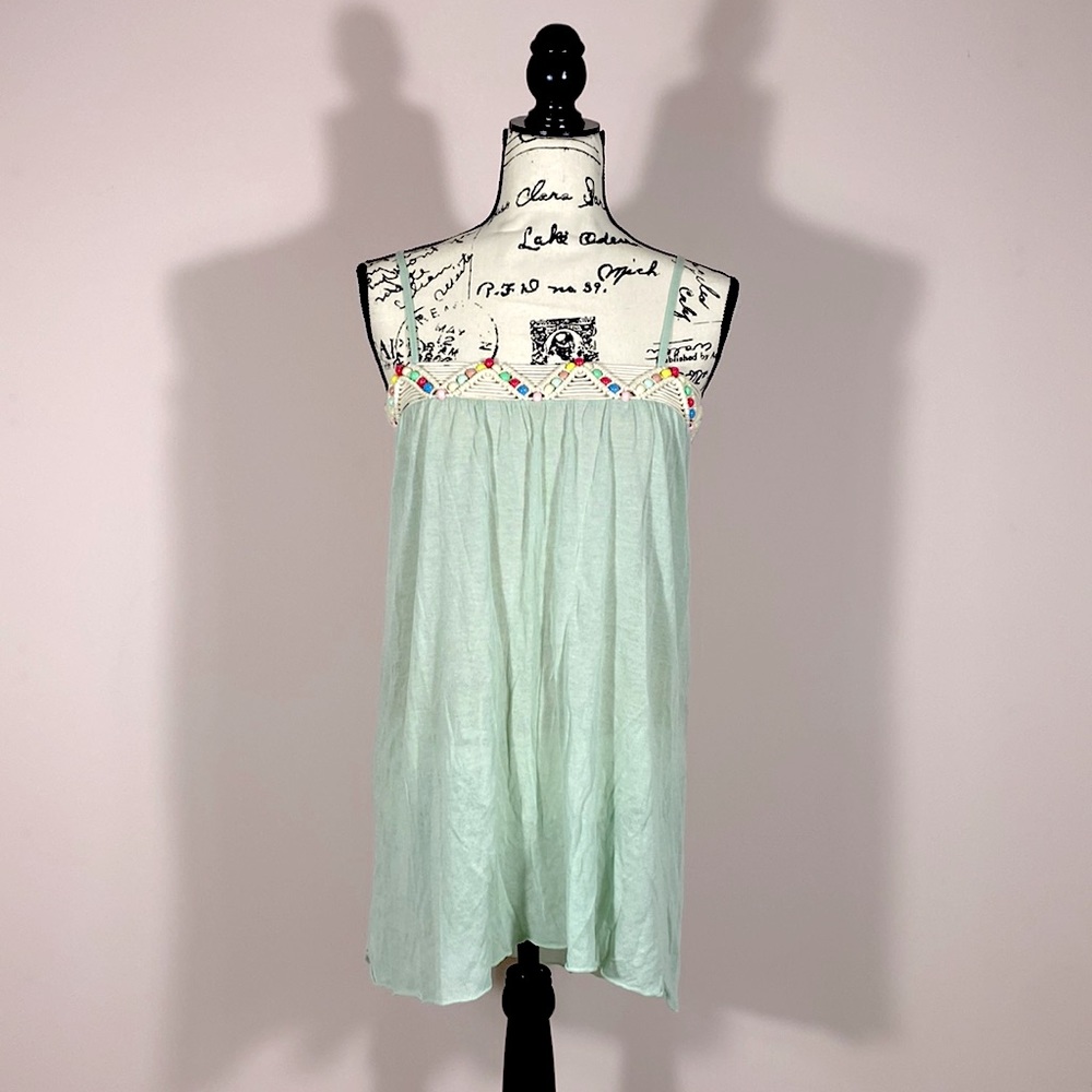 IISLI New York beaded woven camisole top S